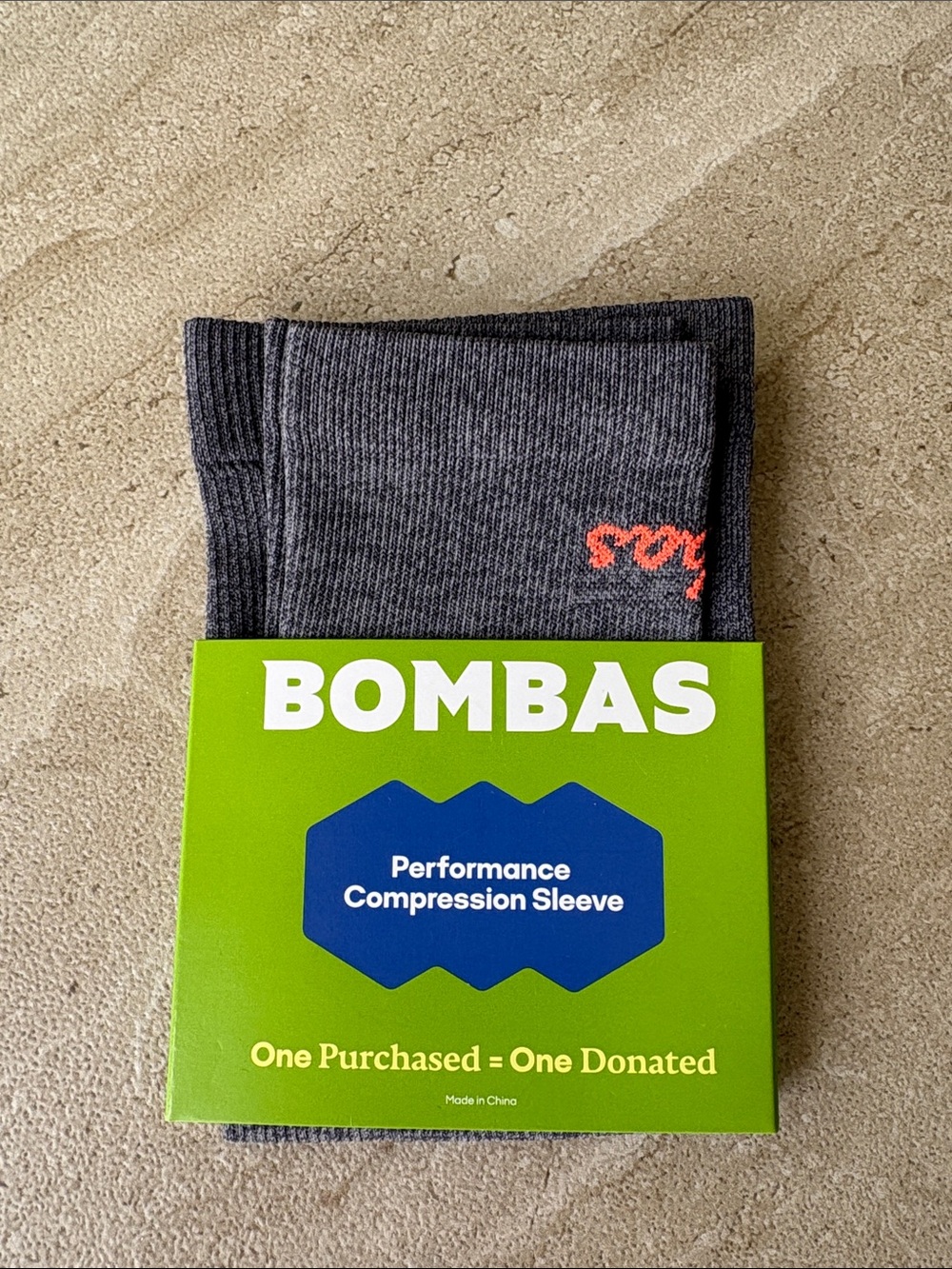 Bombas Women’s Gray Athletic Compression Socks with Coral Logo size Small